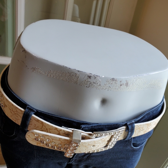 Vintage 90s Styled Rhinestone Belt - Picture 2 of 6